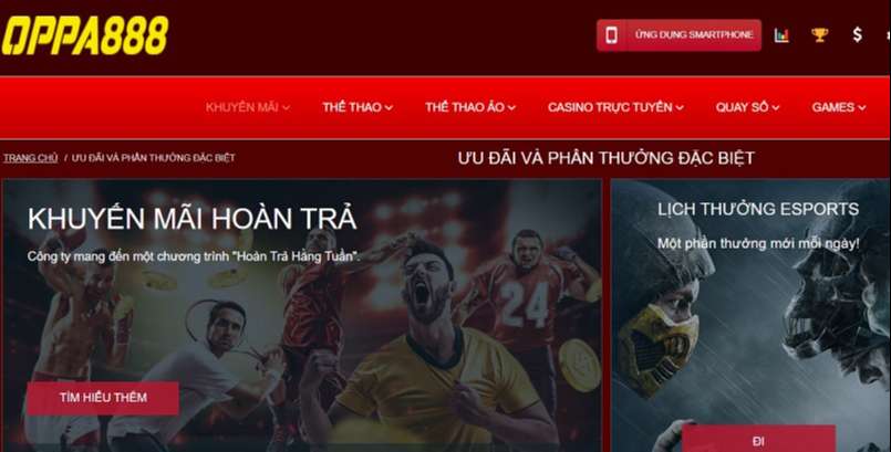 OPPA888 – Thương hiệu cá cược thể thao hàng đầu Châu Âu
