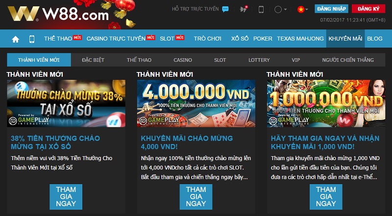 Cách đăng ký/đăng nhập nhà cái W88