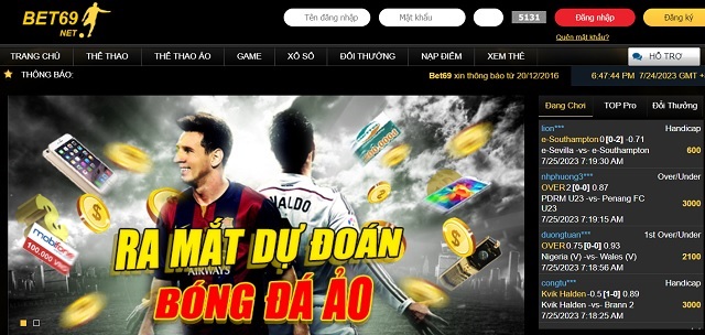 Cách đăng ký/đăng nhập nhà cái Bet69  